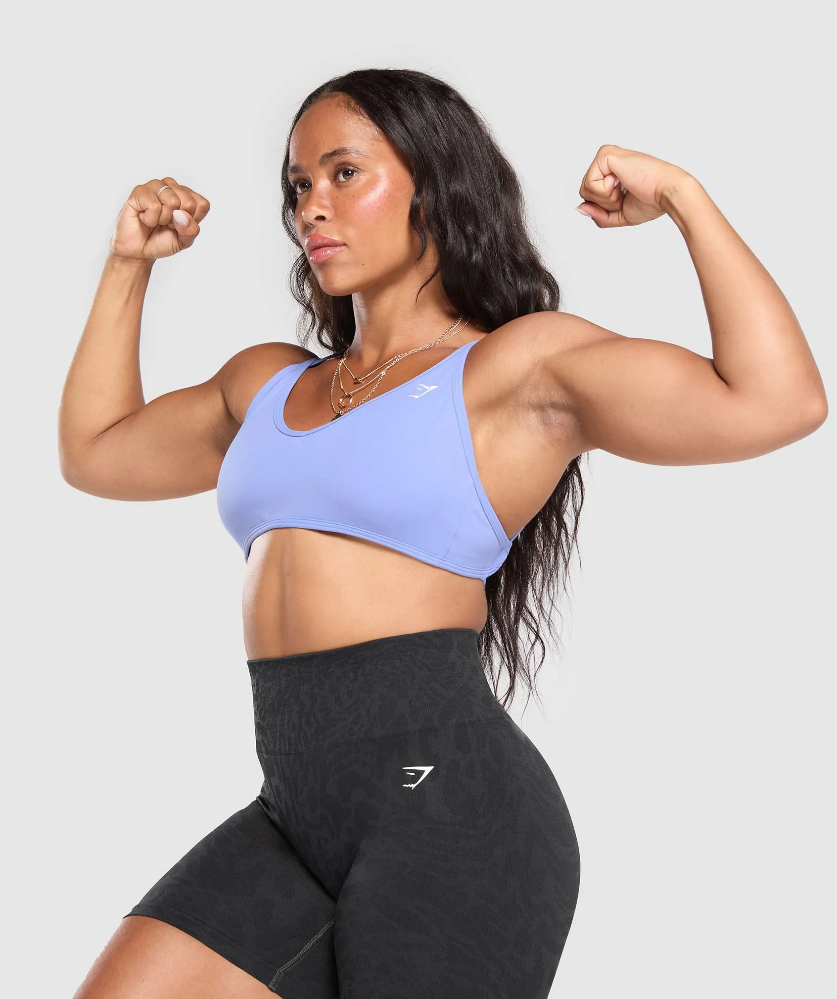 Gymshark Back Gains Sports Bra - Lift Blue