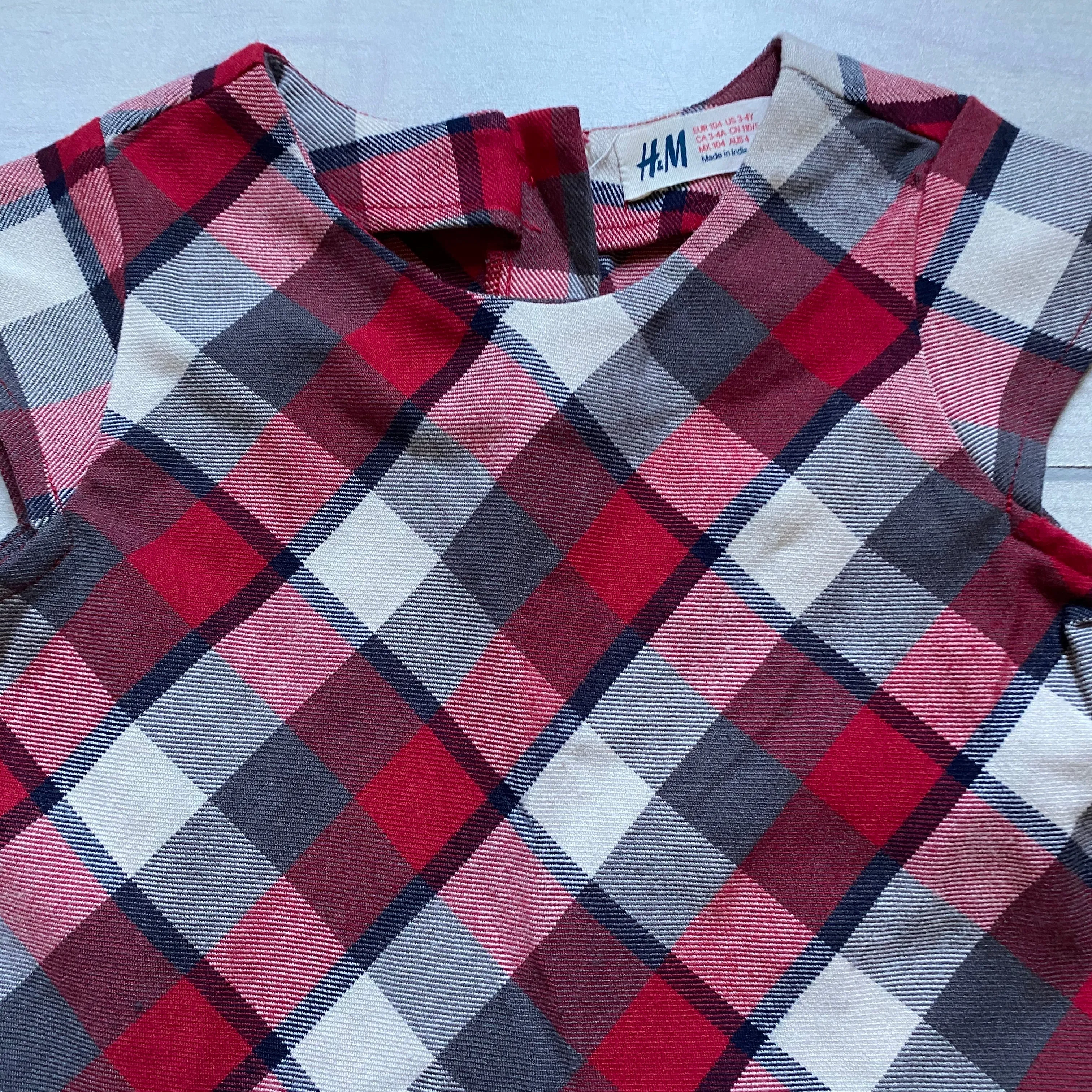 H&M Plaid Holiday Dress