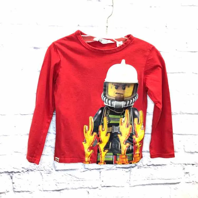 H&M Red Size 4T Boys Long Sleeve Shirt