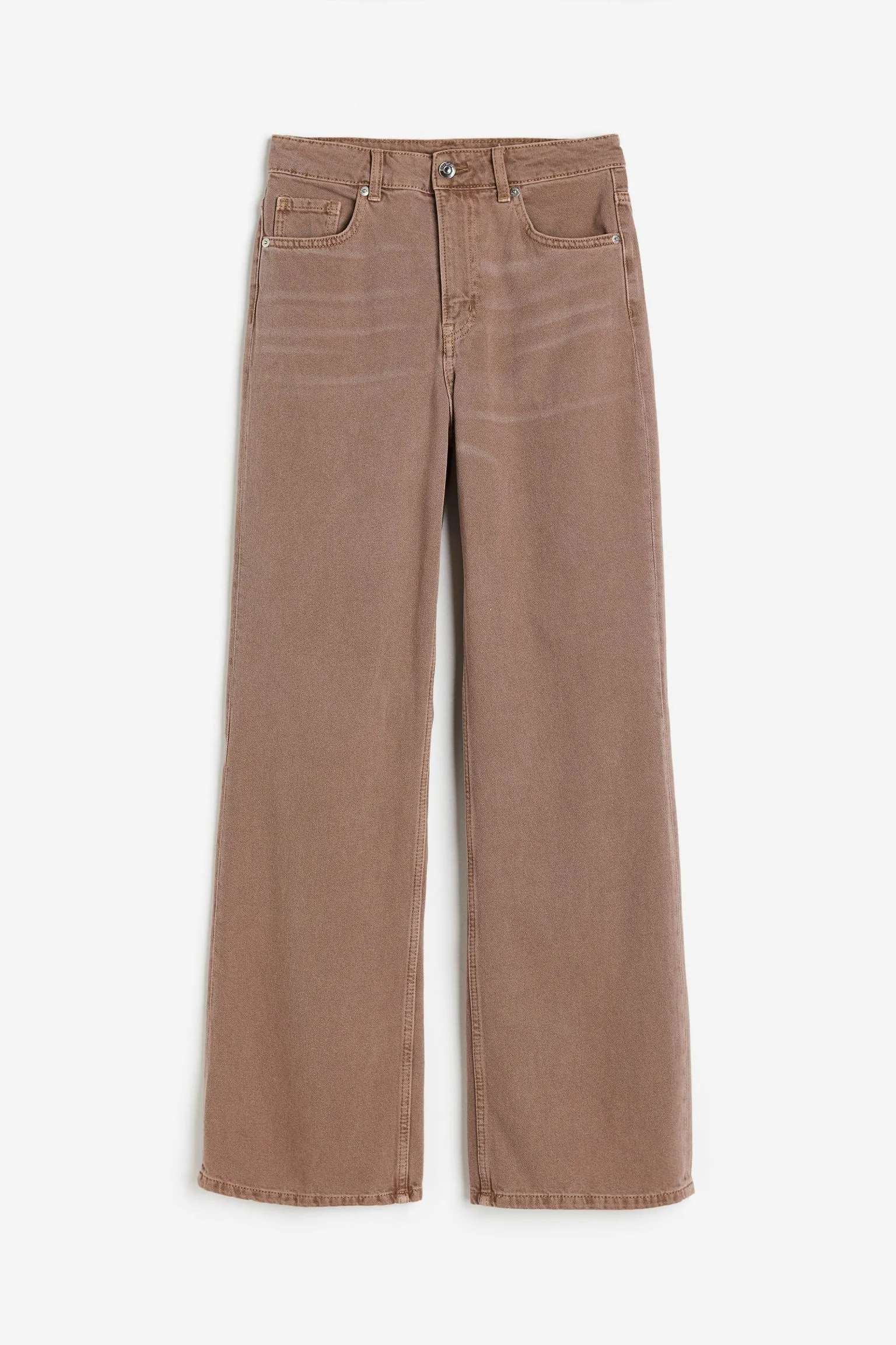 H&M Wide High Jeans, brown