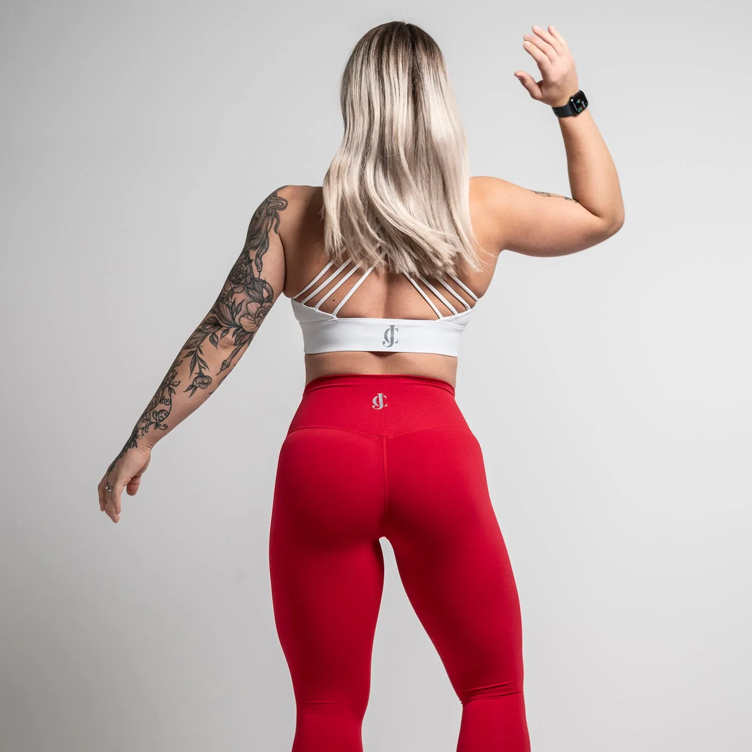 High Waisted Leggings Red