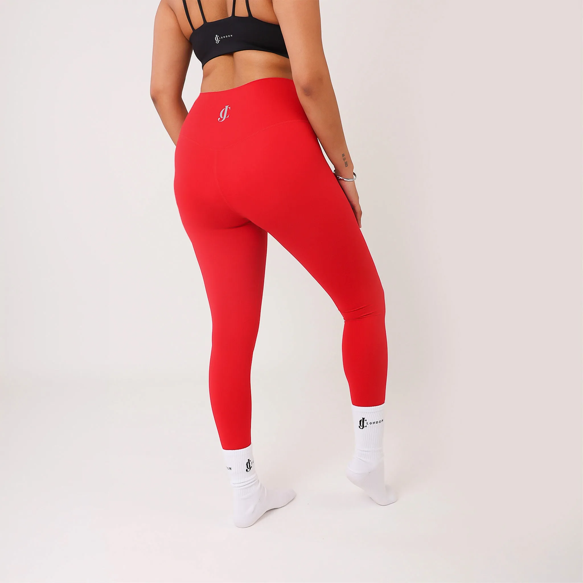 High Waisted Leggings Red