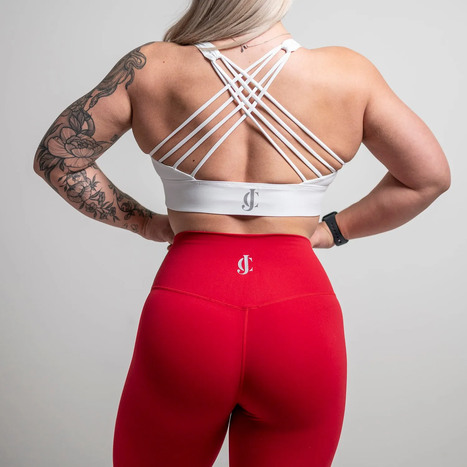 High Waisted Leggings Red