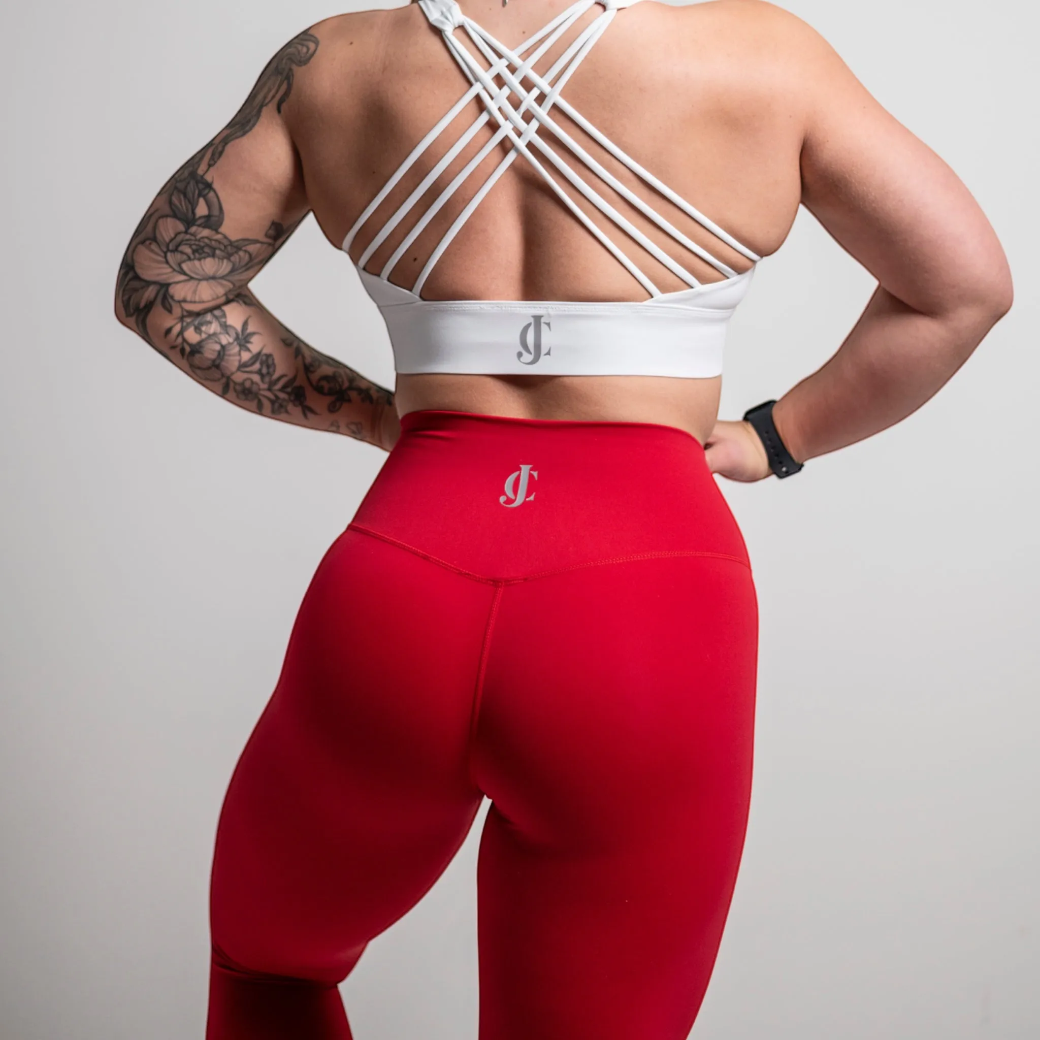 High Waisted Leggings Red