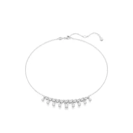 Idyllia Rhodium Plated White Snowflake Necklace 5692637