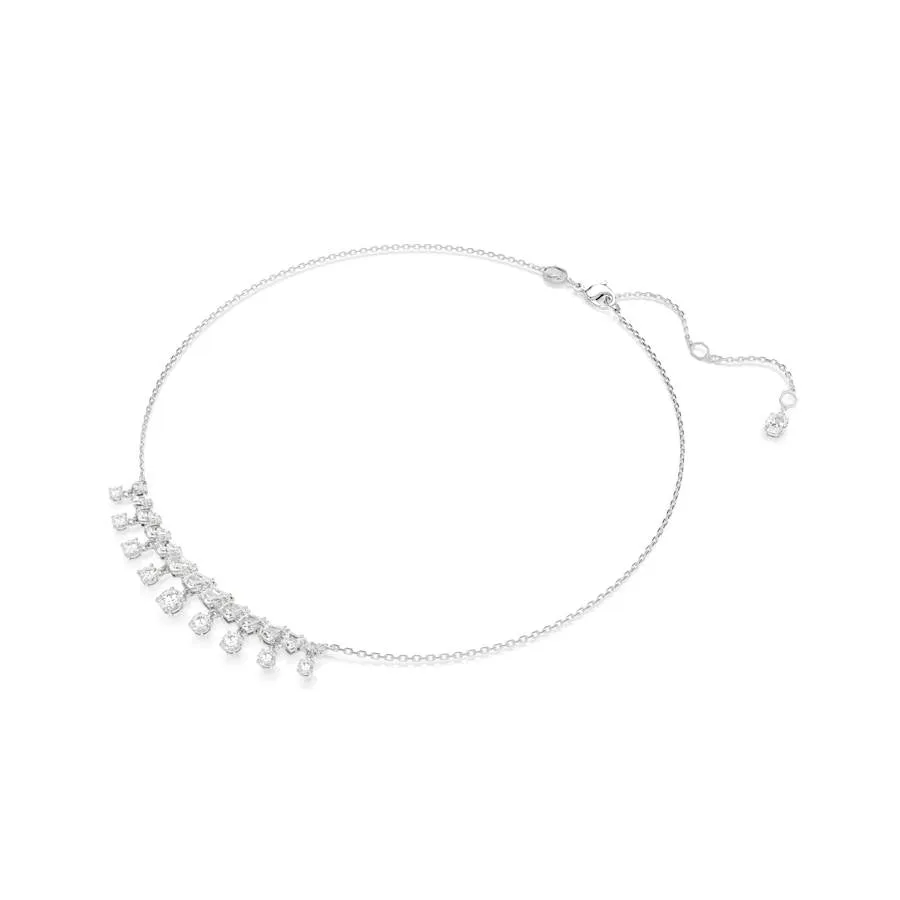 Idyllia Rhodium Plated White Snowflake Necklace 5692637