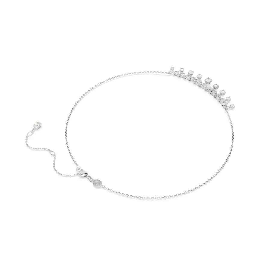 Idyllia Rhodium Plated White Snowflake Necklace 5692637