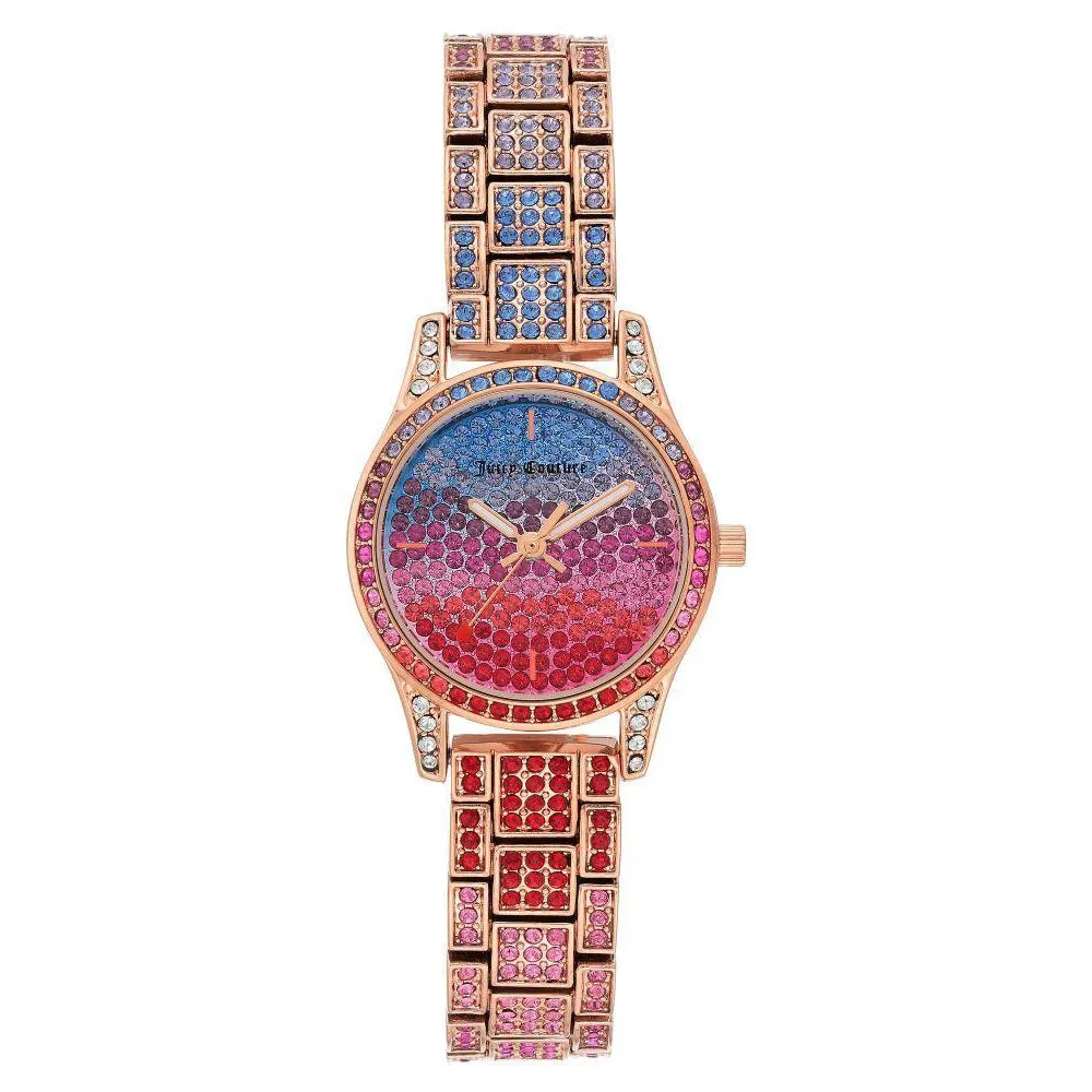 Juicy Couture Multi-colour Swarovski Crystals Ladies Watch - JC1180MTRG