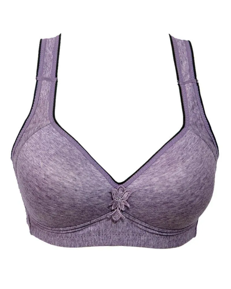 Light Comfort Wire-Free Bra 108 Purple- Single Padded - By Qialinggiao