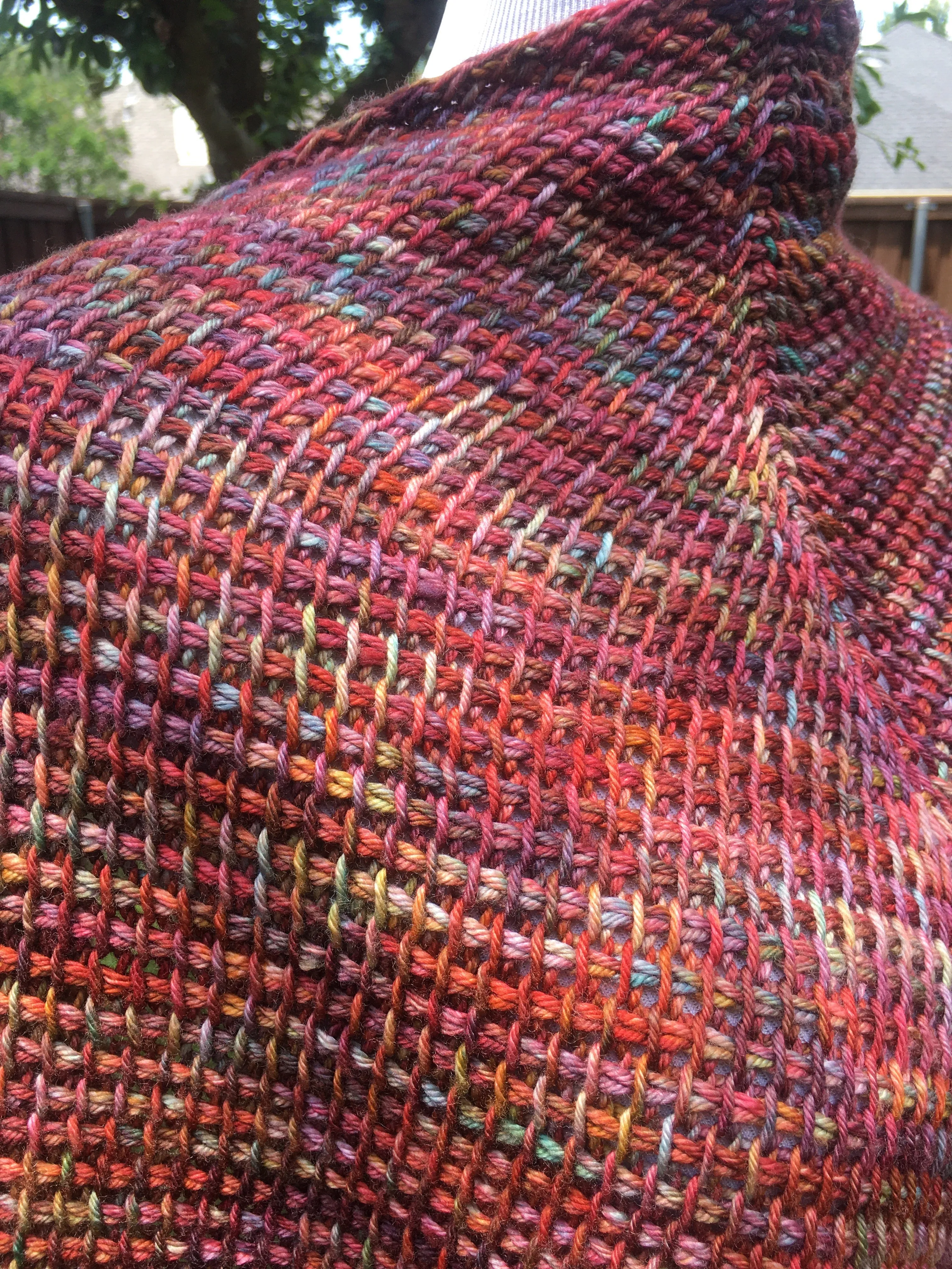 Liquid Amber - Tunisian Bloom Shawl