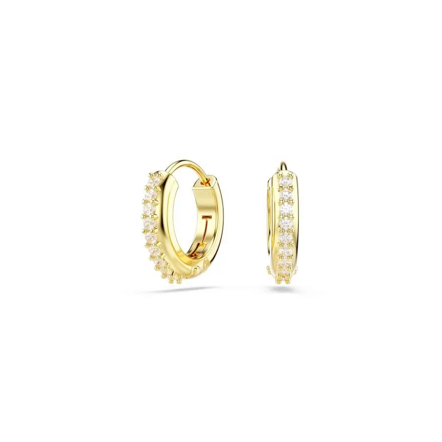 Matrix Gold Tone Round Cut Hoop Earrings 5697228