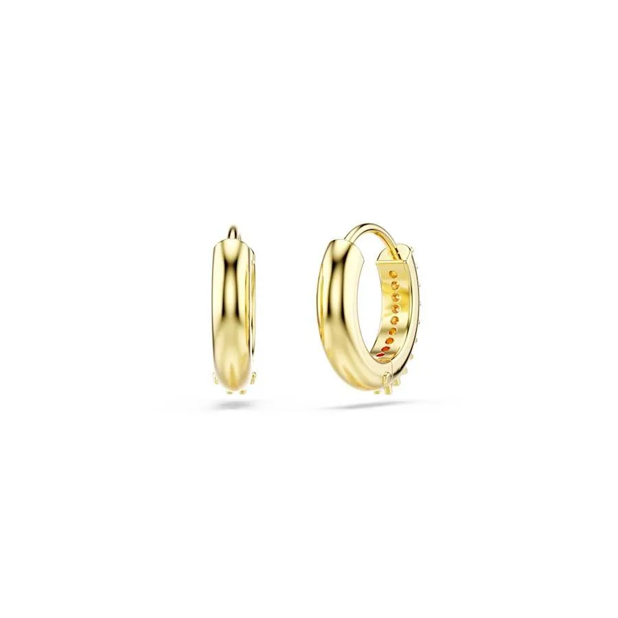 Matrix Gold Tone Round Cut Hoop Earrings 5697228