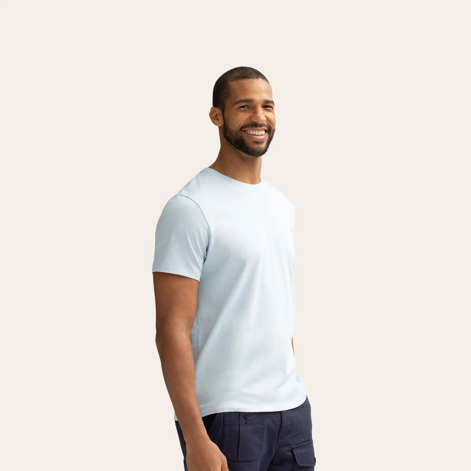 Men's Pima Cotton Crew Neck T-Shirt 3-Pack