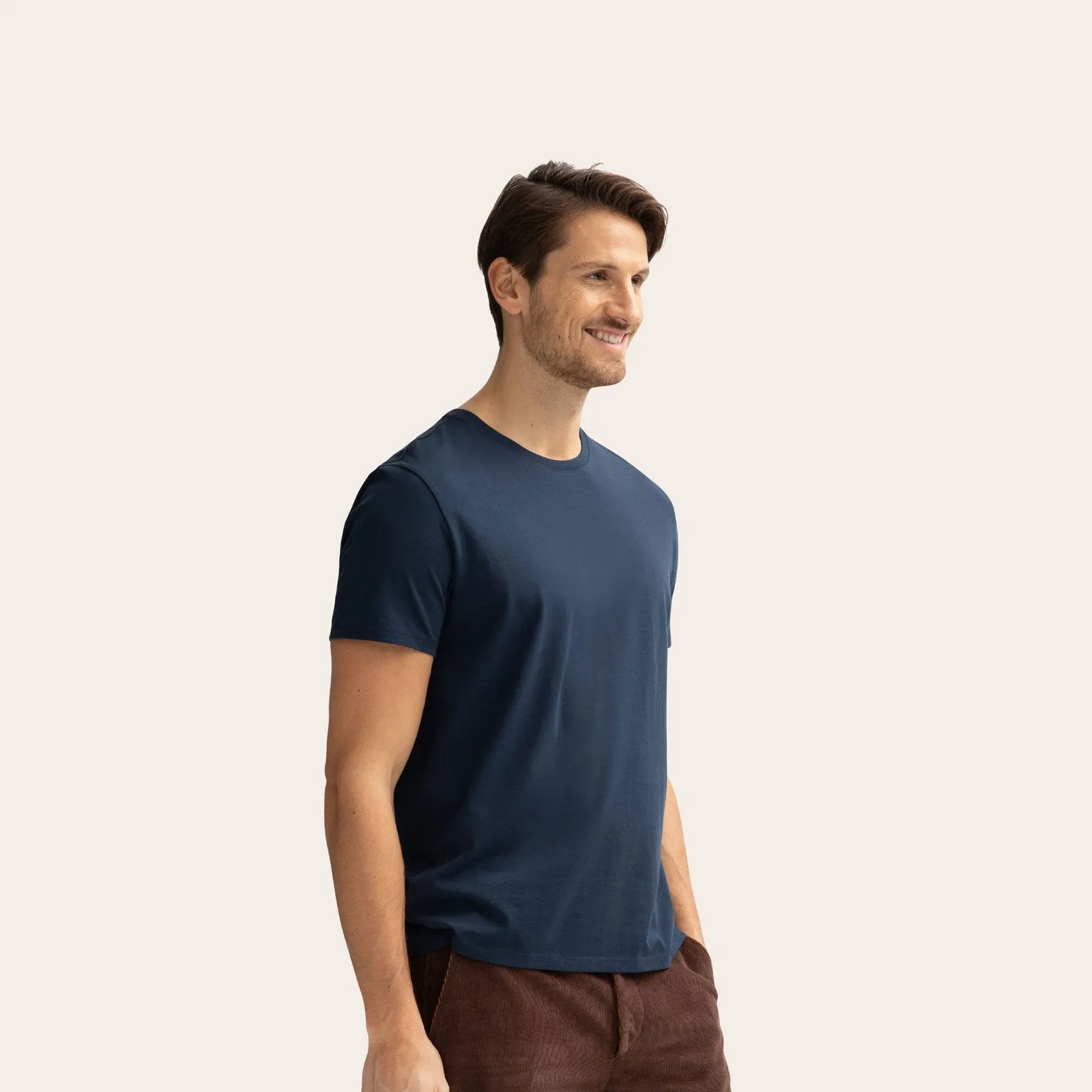 Men's Pima Cotton Crew Neck T-Shirt 3-Pack