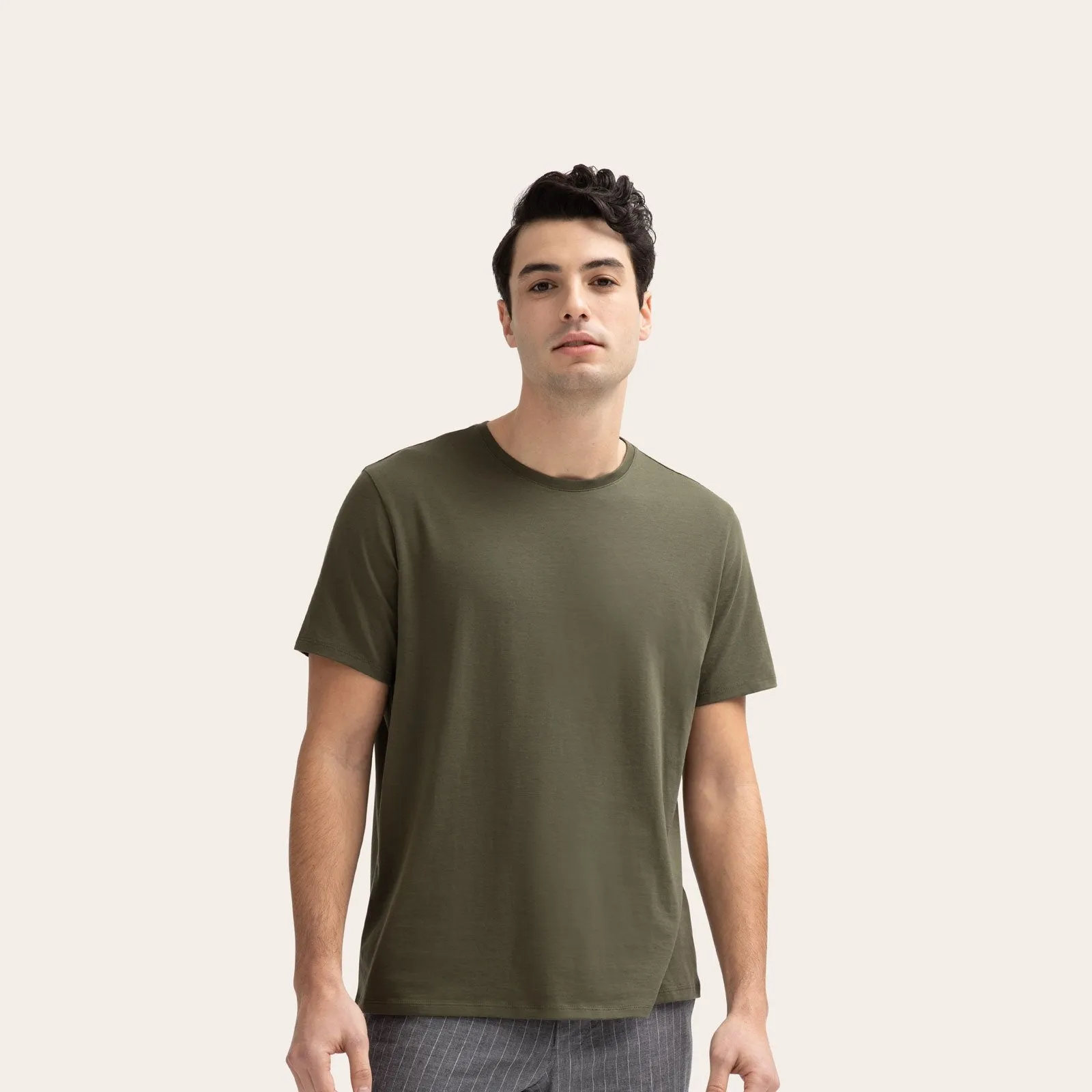 Men's Pima Cotton Crew Neck T-Shirt 3-Pack