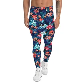 Men's Tropical Hibiscus Performance Leggings