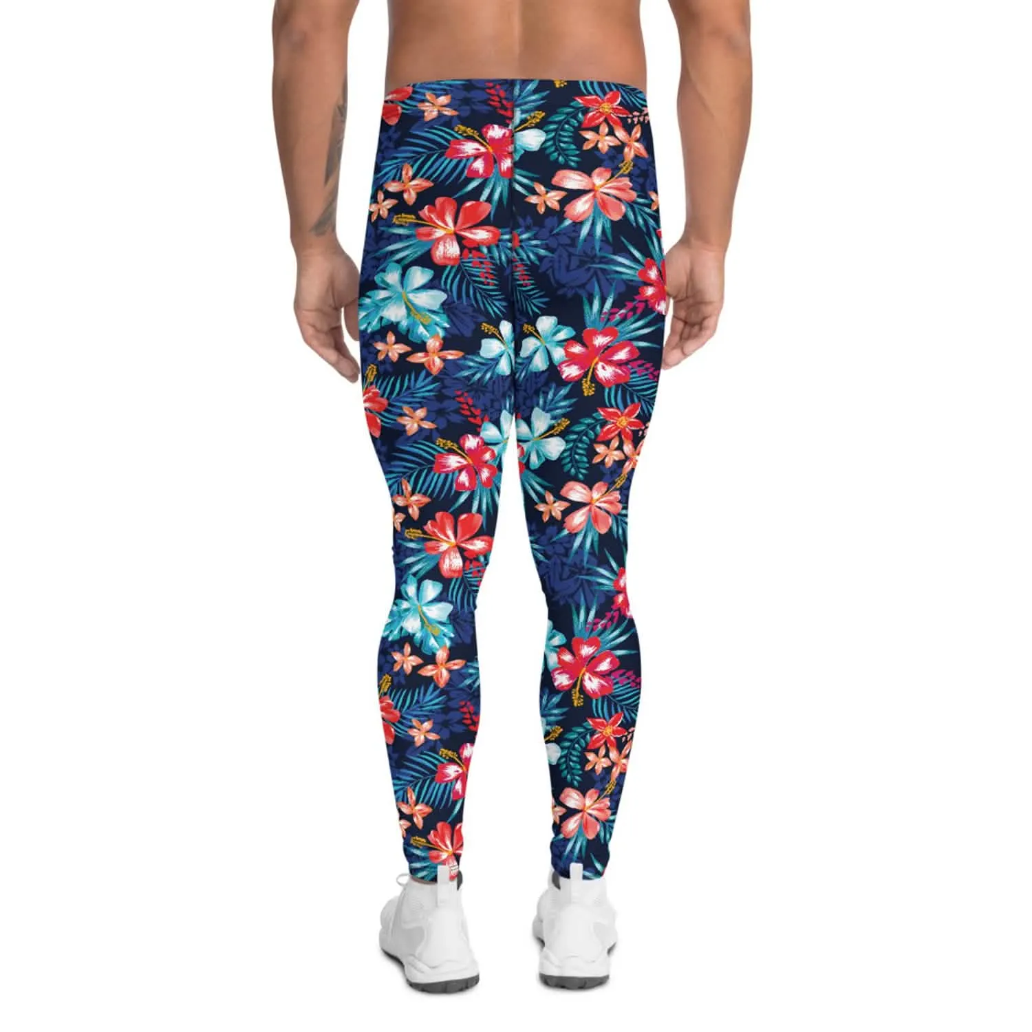 Men's Tropical Hibiscus Performance Leggings