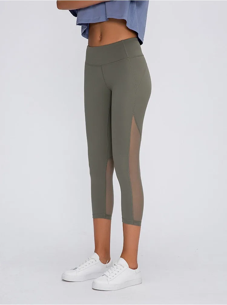 Mesh Capri Workout Gym leggings