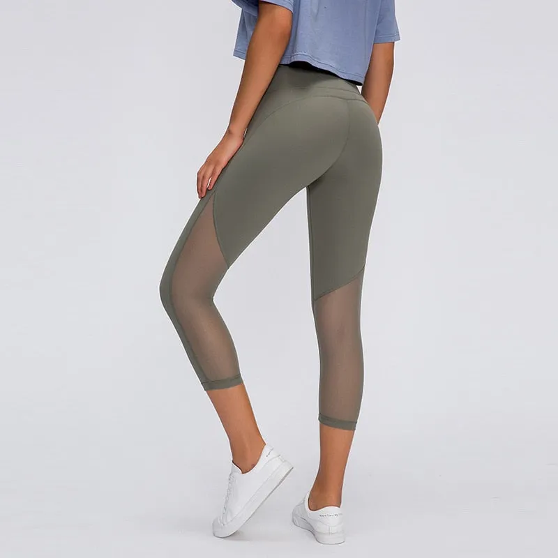 Mesh Capri Workout Gym leggings