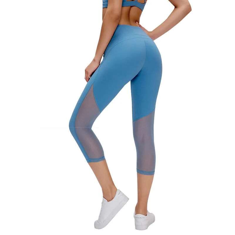 Mesh Capri Workout Gym leggings