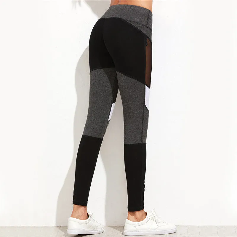 Mesh Grey Fitness Leggings