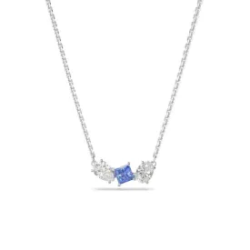 Mesmera Mixed Cuts Blue Rhodium Plated Pendant 5668276