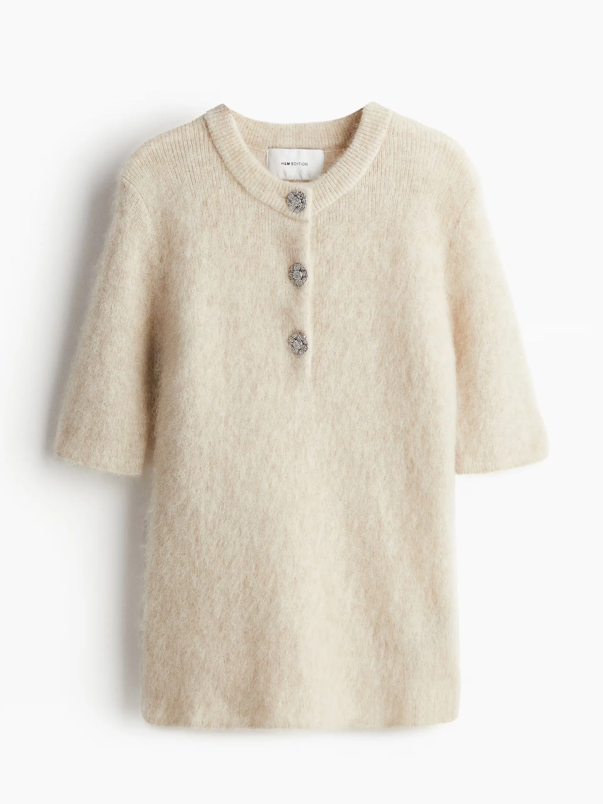 Mohair-blend rib-knit top