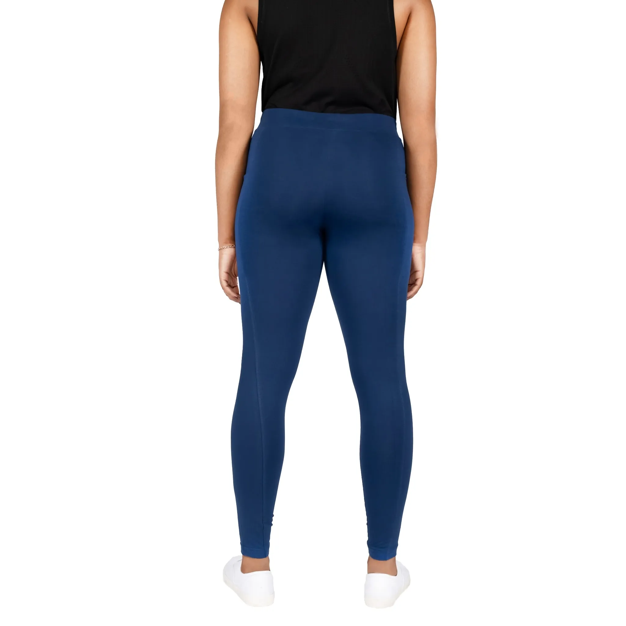 Navy Blue Adults Leggings with Pockets