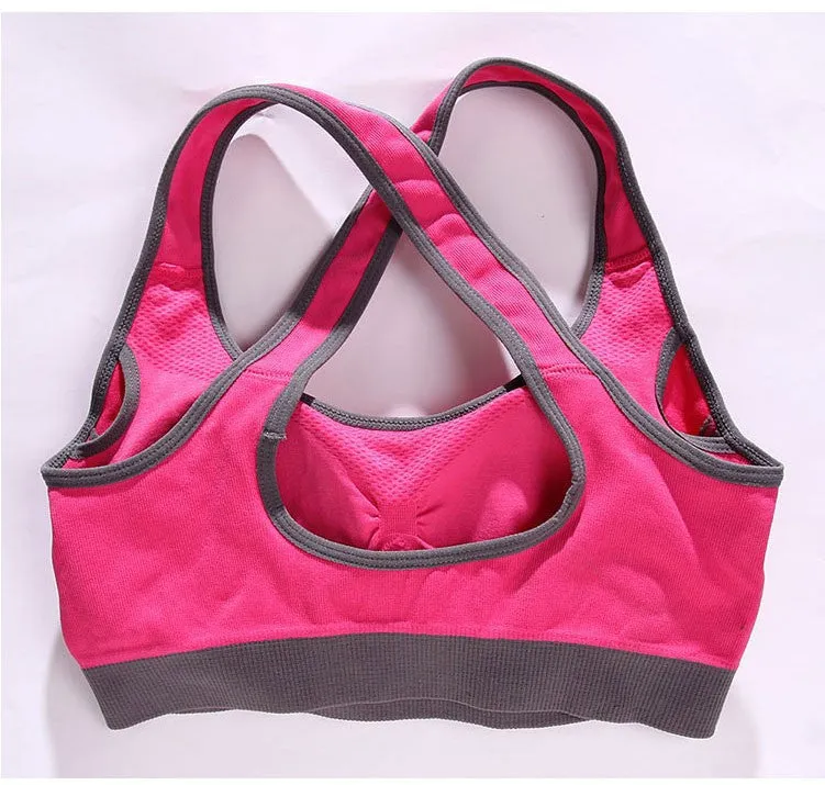 New Arrival Women Sexy Racerback Stretch Yoga Athletic Sports Bras Crop Bra