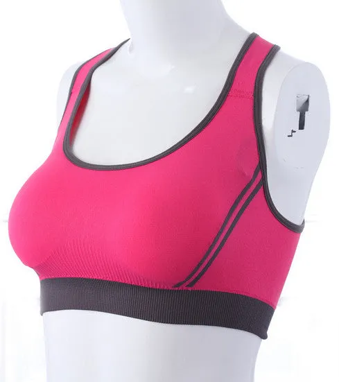 New Arrival Women Sexy Racerback Stretch Yoga Athletic Sports Bras Crop Bra