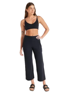 Nimble In Motion Cropped Wide Leg - Black