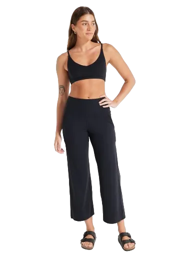 Nimble In Motion Cropped Wide Leg - Black