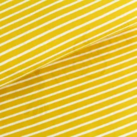 Organic Cotton Jersey - Stripes - Mustard Yellow