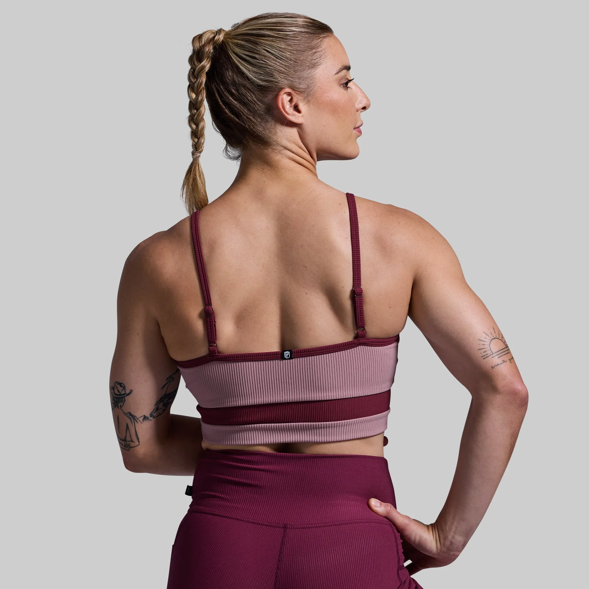 Out of Line Sports Bra (Antique Mauve)