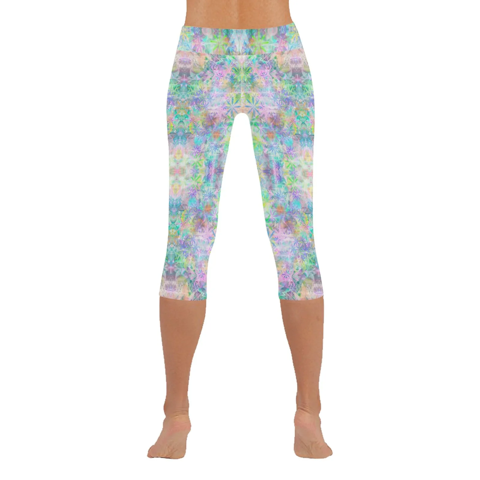 Pastel Jungle Capri Leggings up to 5 XL