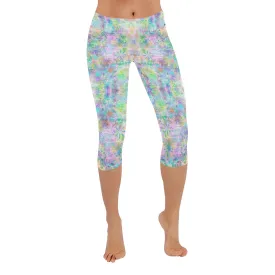 Pastel Jungle Capri Leggings up to 5 XL