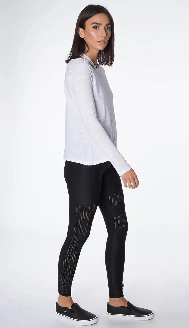 Pinhole Mesh High Rise Leggings