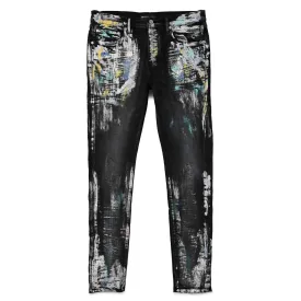 Purple Brand Iridescent Painter Black Jeans