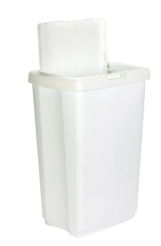 Rubbermaid 13.25 gal White Plastic Spring Top Wastebasket