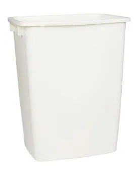 Rubbermaid 9 gal Bisque Plastic Open Top Trash Can