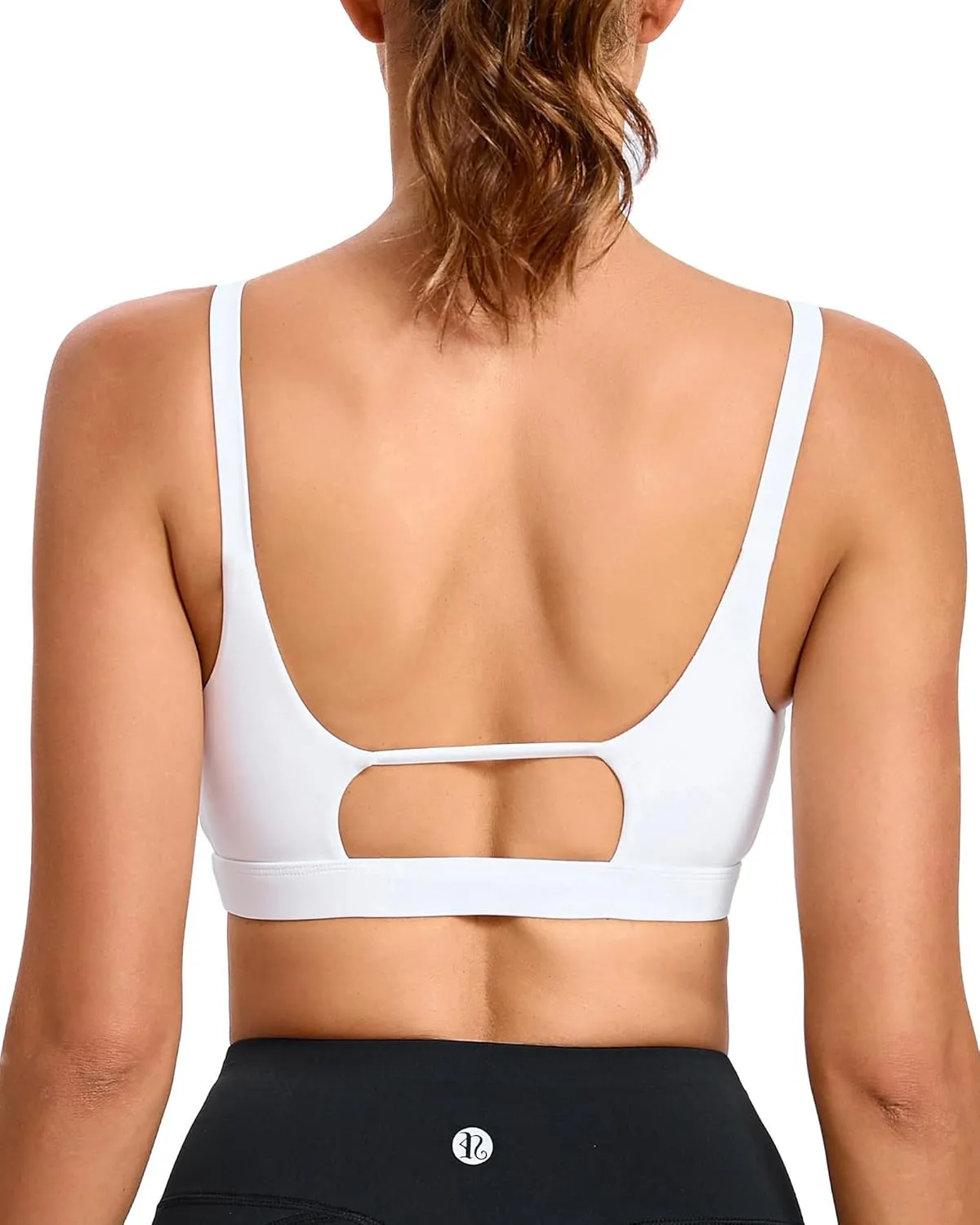 RUNNING GIRL Sports Bras for Women,Square Neck Sports Bra High Support Padded Sports Bra with with Removable Pads