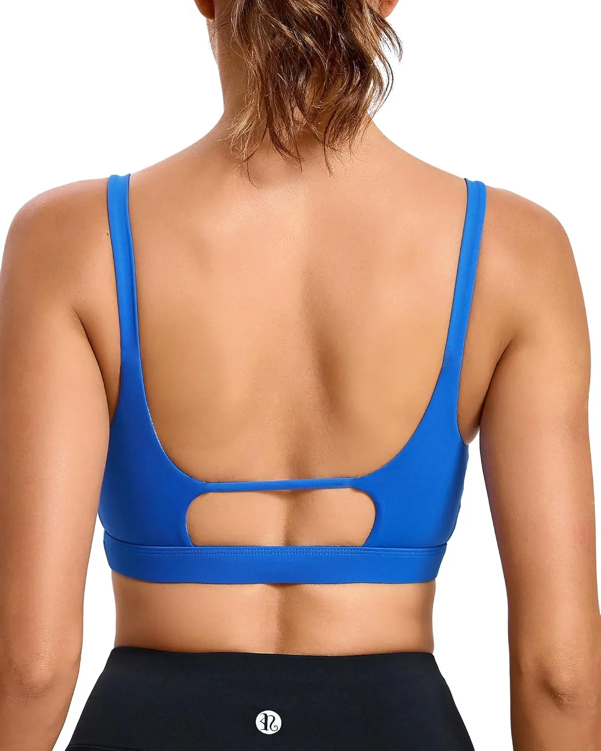 RUNNING GIRL Sports Bras for Women,Square Neck Sports Bra High Support Padded Sports Bra with with Removable Pads