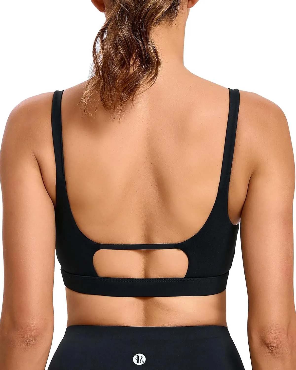 RUNNING GIRL Sports Bras for Women,Square Neck Sports Bra High Support Padded Sports Bra with with Removable Pads