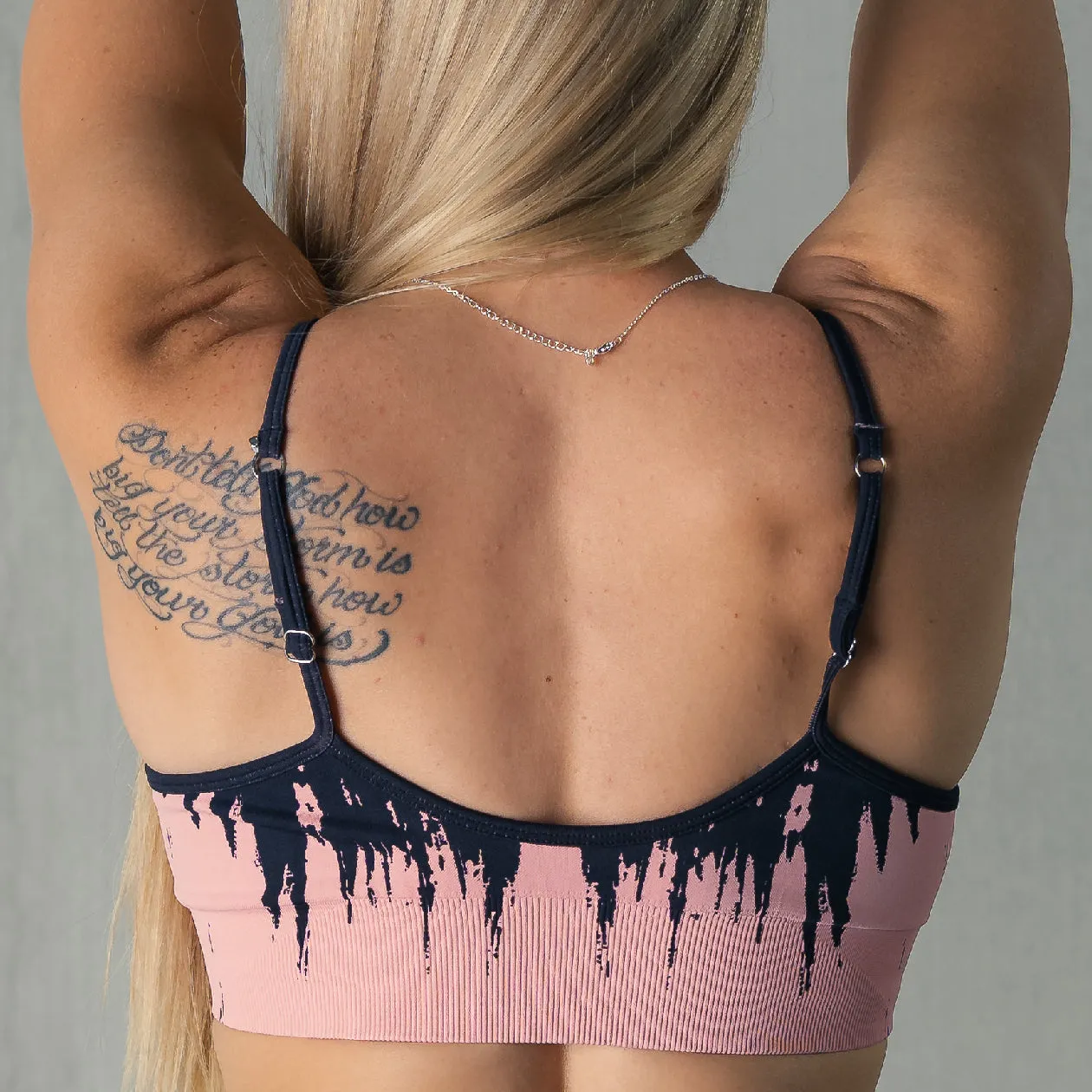 SHATTER SPORTS BRA - BLACK / ROSÉ