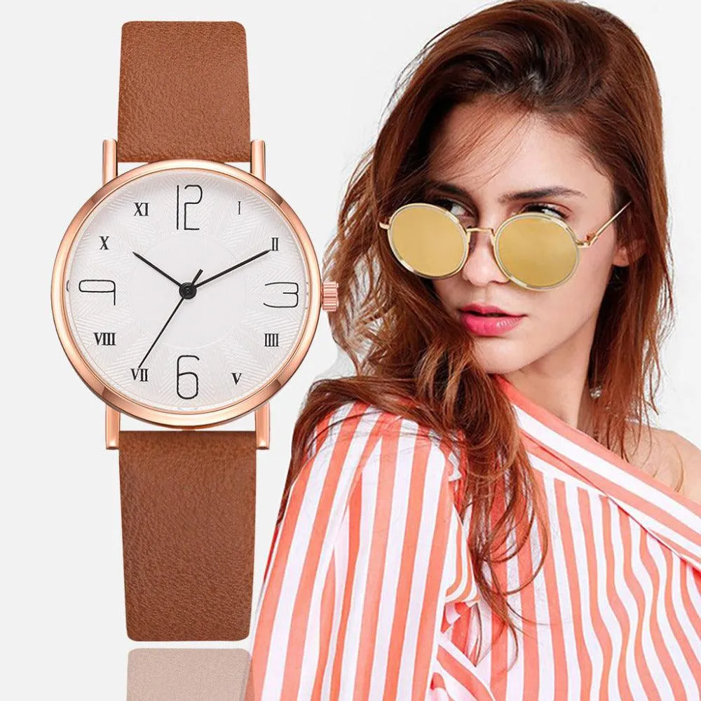 Simple Face Women Luxury Brand Watch