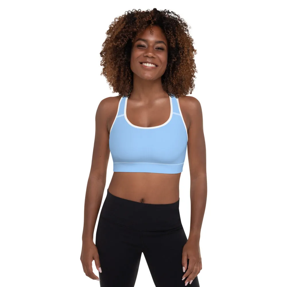 Sky Blue Padded Sports Bra