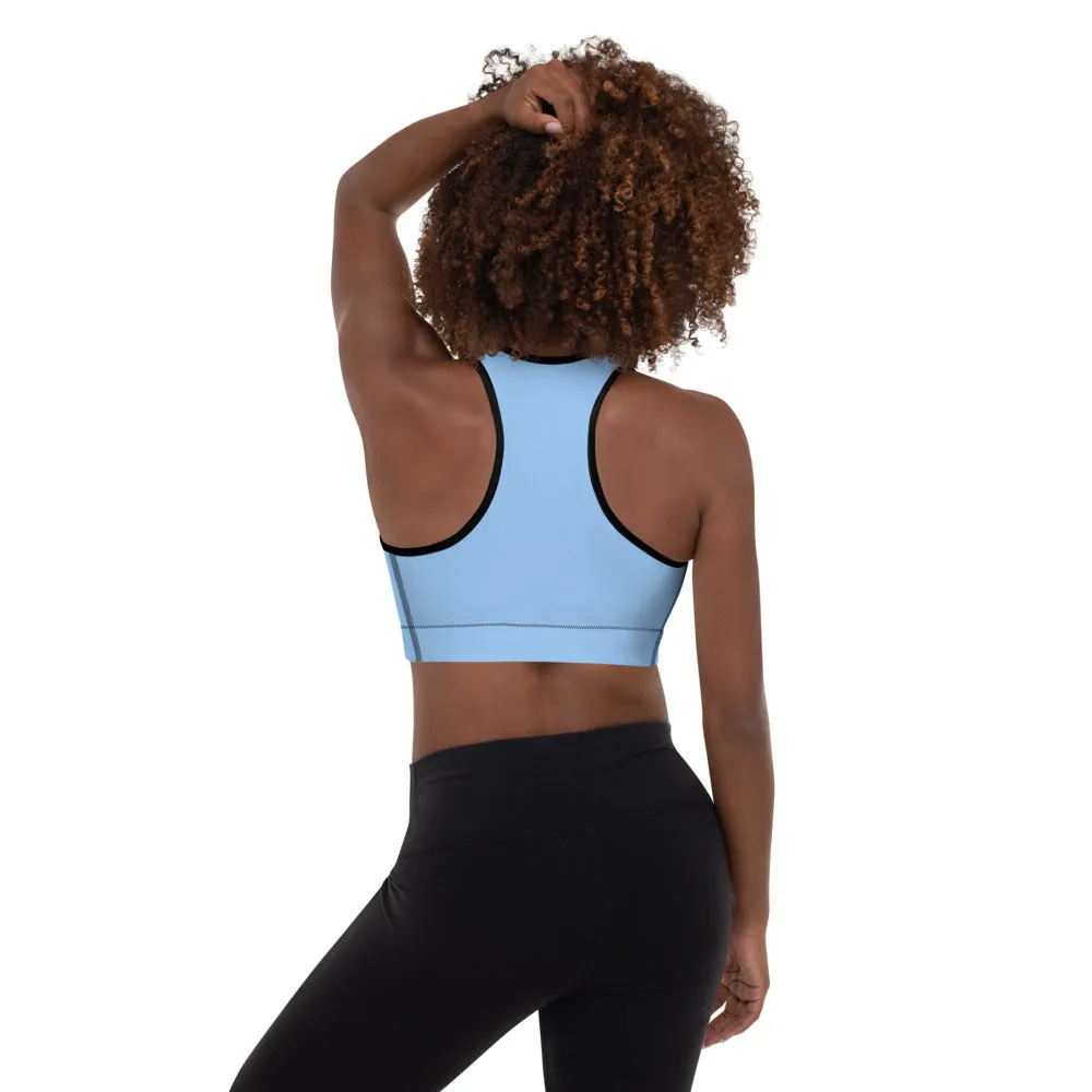 Sky Blue Padded Sports Bra