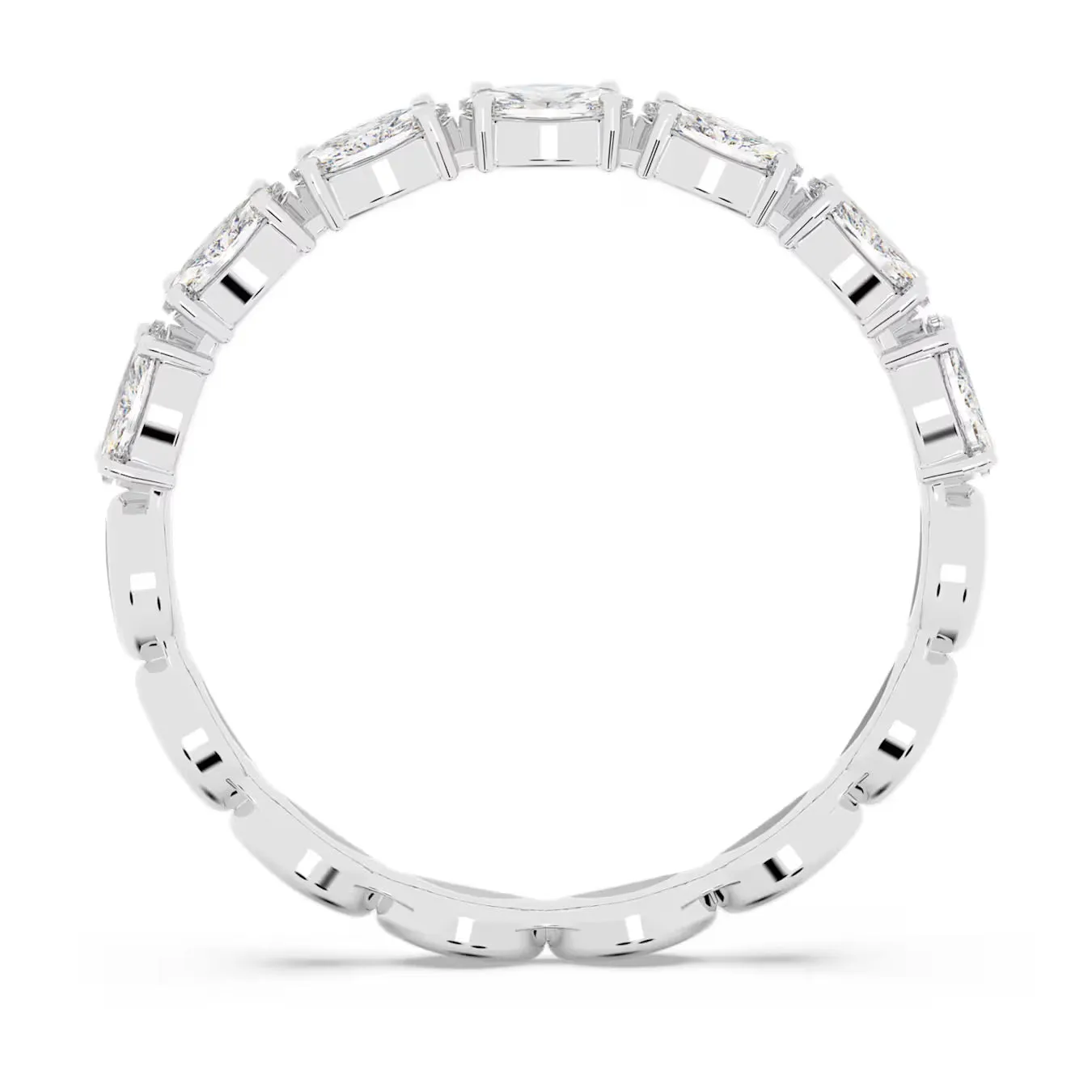 SWAROVSKI 5366579 (SIZE 52) Matrix Vittore ring Marquise cut, White, Rhodium plated