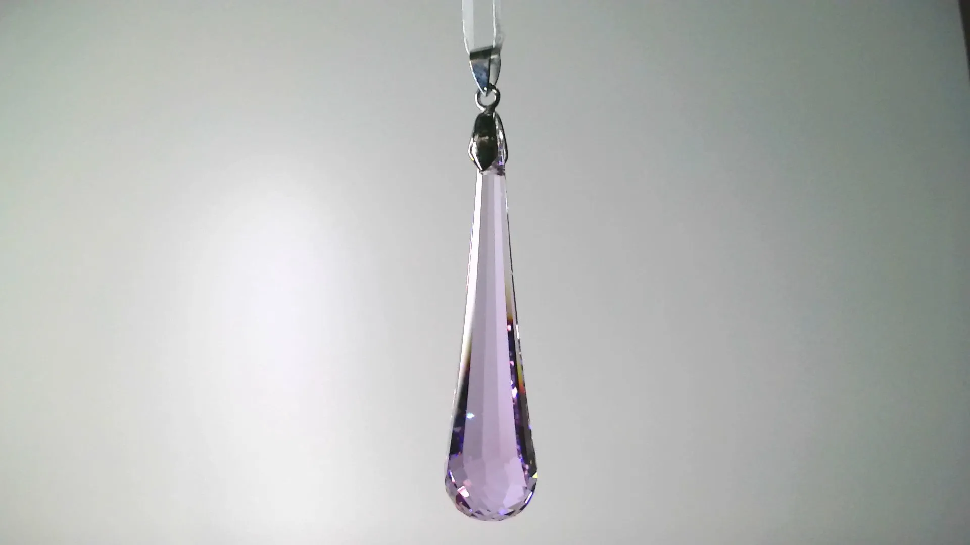 Swarovski Strass Crystal 2.5 inches Violet Flow Drop prism