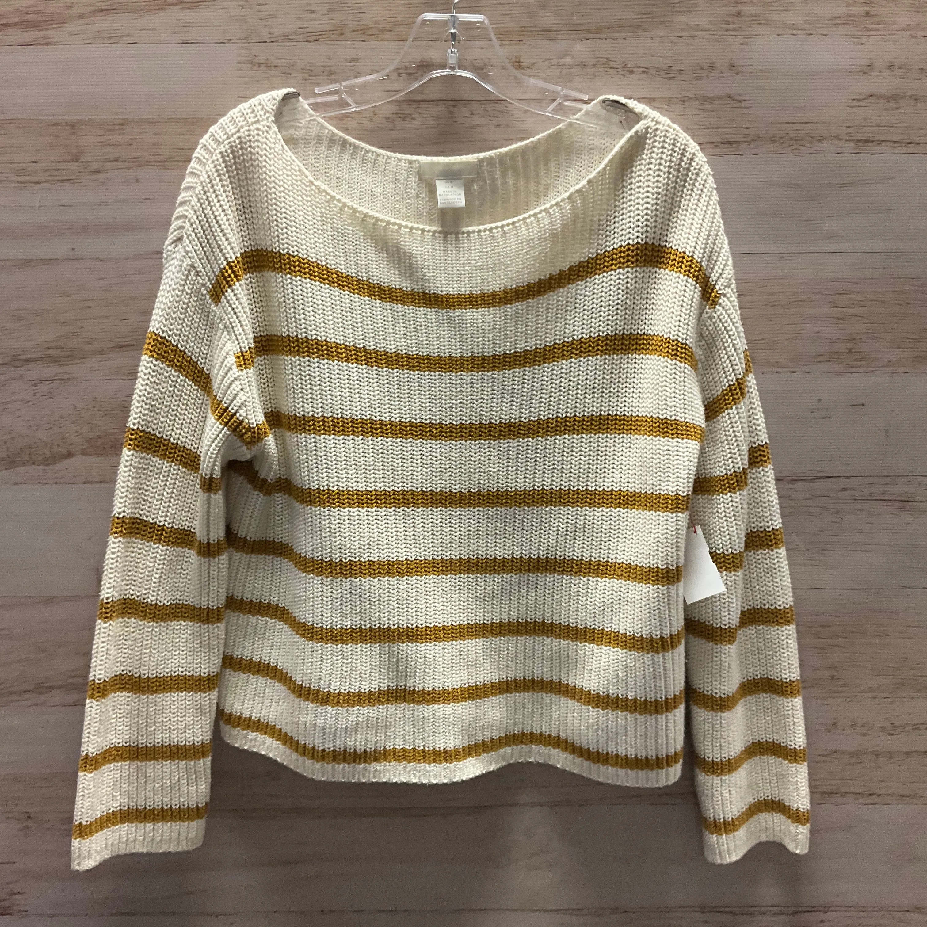 Sweater By H&m In Striped Pattern, Size: M